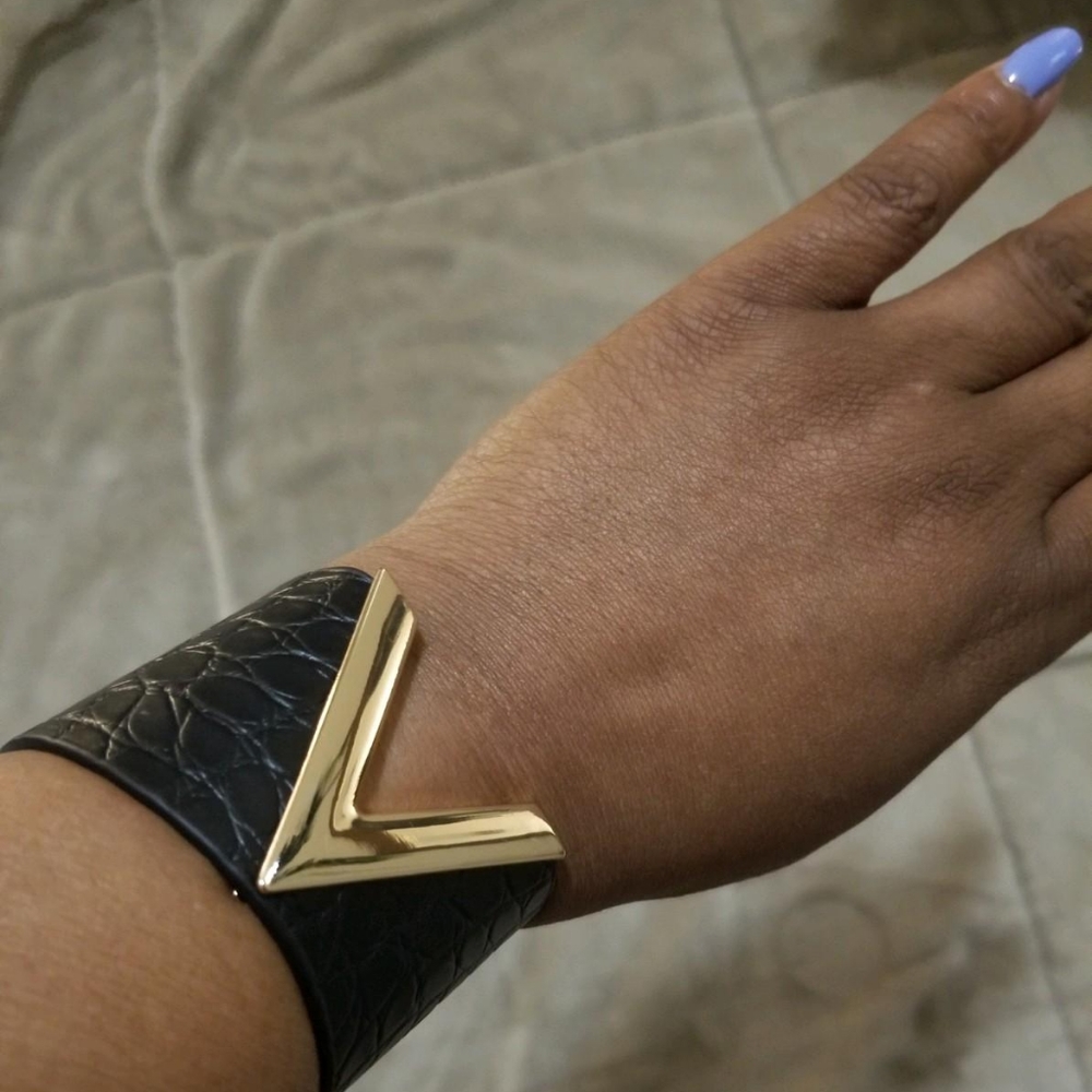 Leather V Cuff